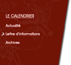rubrique "le calendrier"